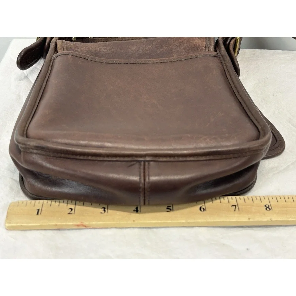 Coach Y2K Vintage Legacy Studio Flap Bag Dark Brown Leather Crossbody Purse